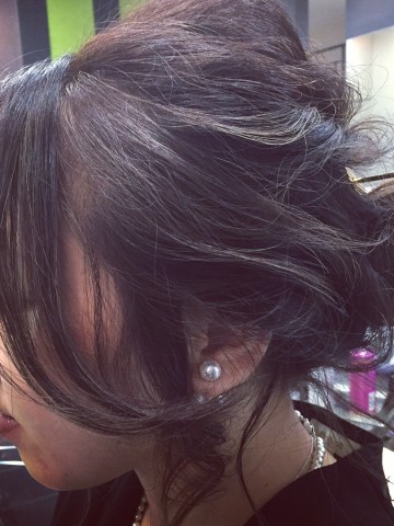 結婚式ヘアーアレンジ。