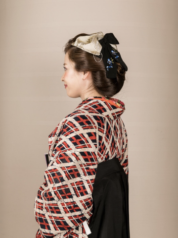 hair show 和装アップ