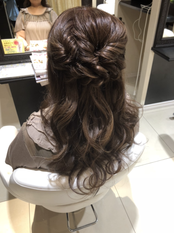 ハーフアップ????