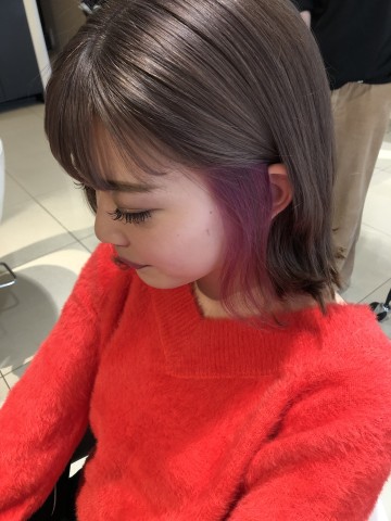 インナーカラー　pink????????