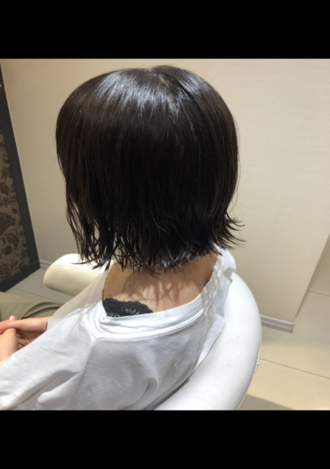 外ハネ切りっぱなしbob✂︎?>